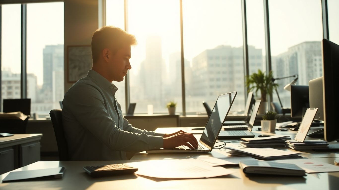 SaaS Steuern Deutschland Büroarbeit mit Fokus auf Finanzen