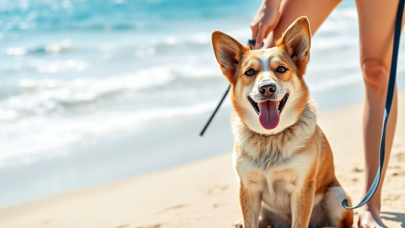 Dog and owner training on Tamarama beach