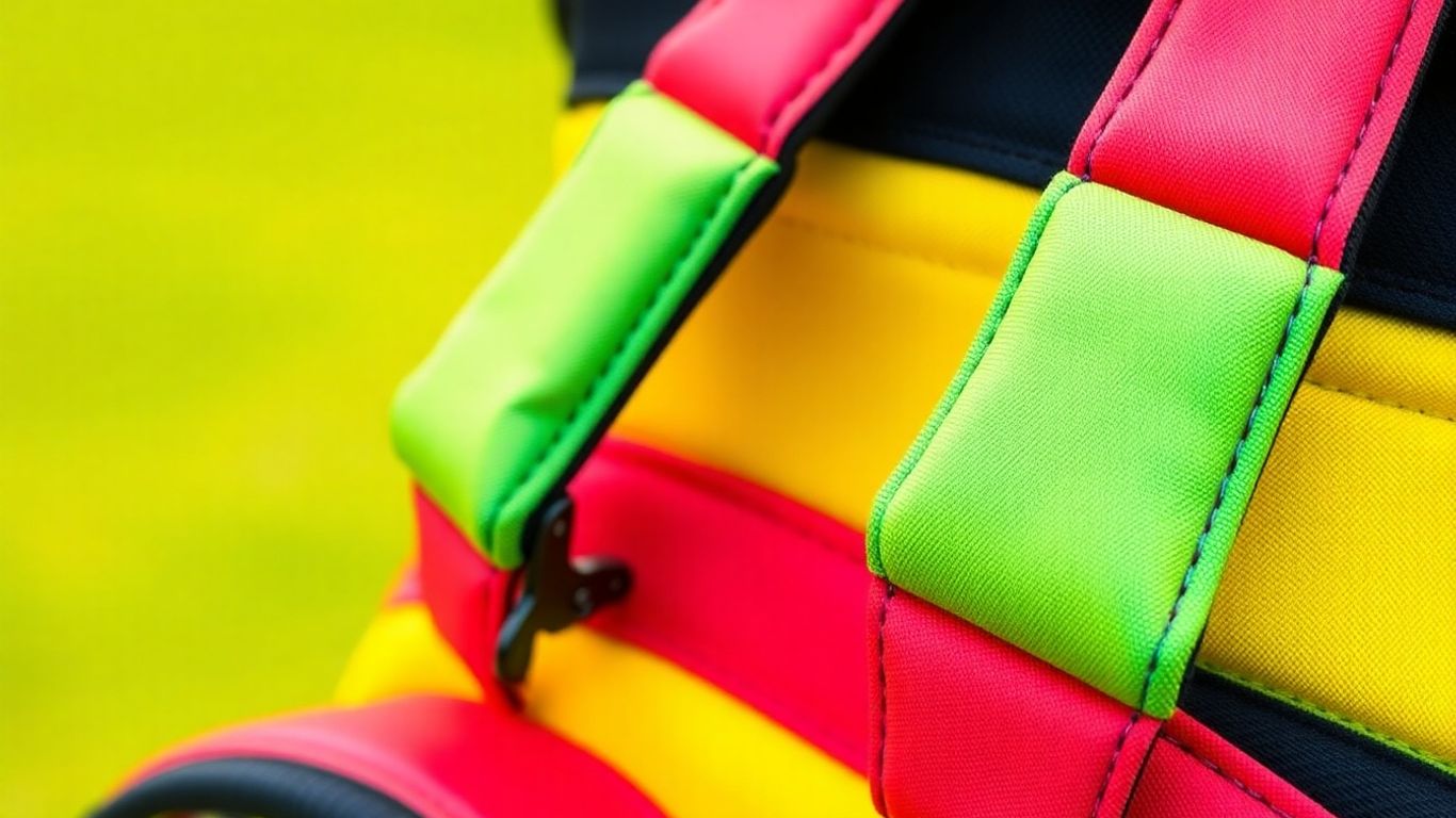 Padded, adjustable junior golf bag straps