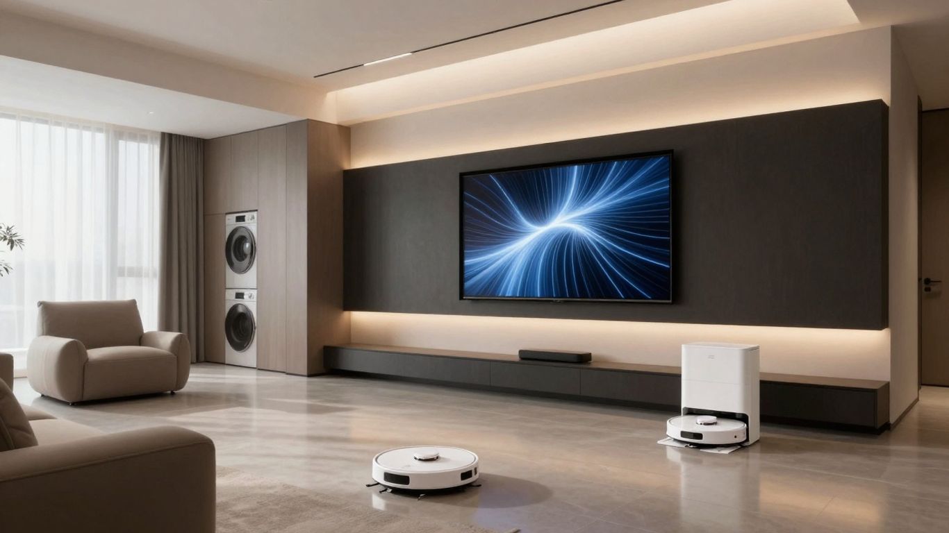 Casă inteligentă cu tehnologie modernă și confort.