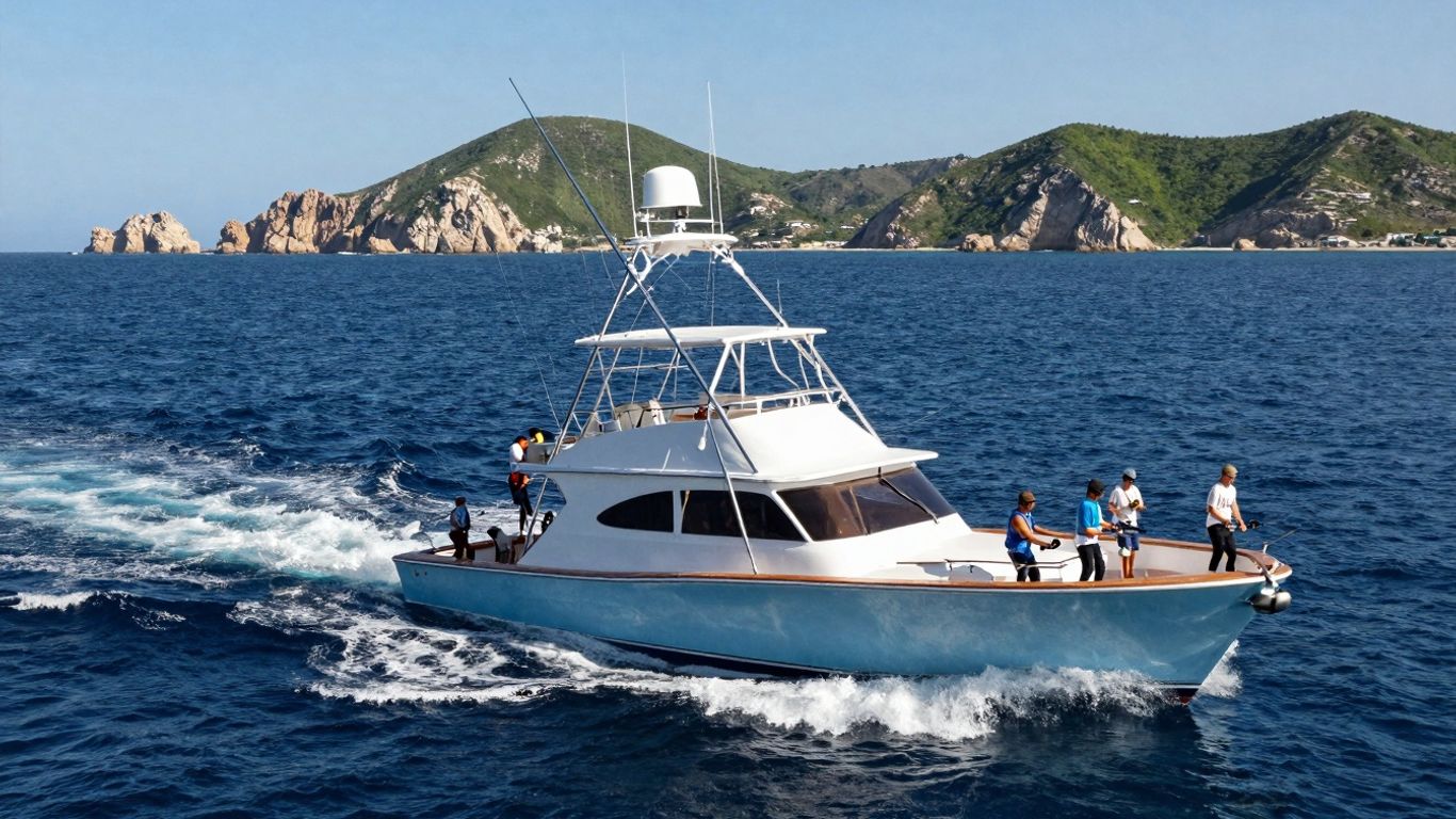 Deep sea fishing boat in Cabo San Lucas