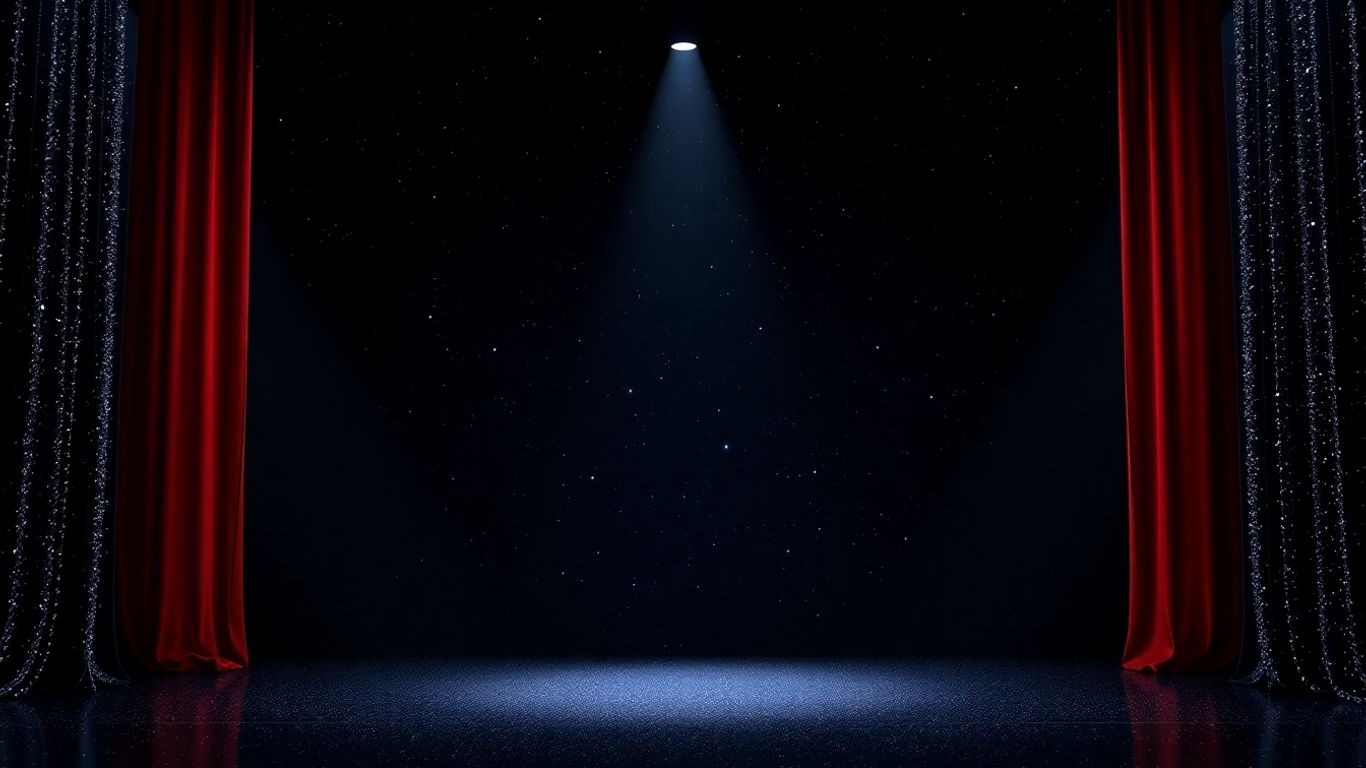 Empty stage with Canadian flag hints.