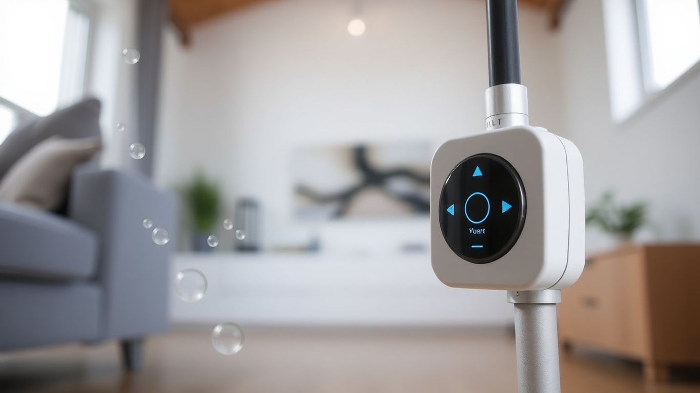 Smart water sensor detecting leaks in a home system.