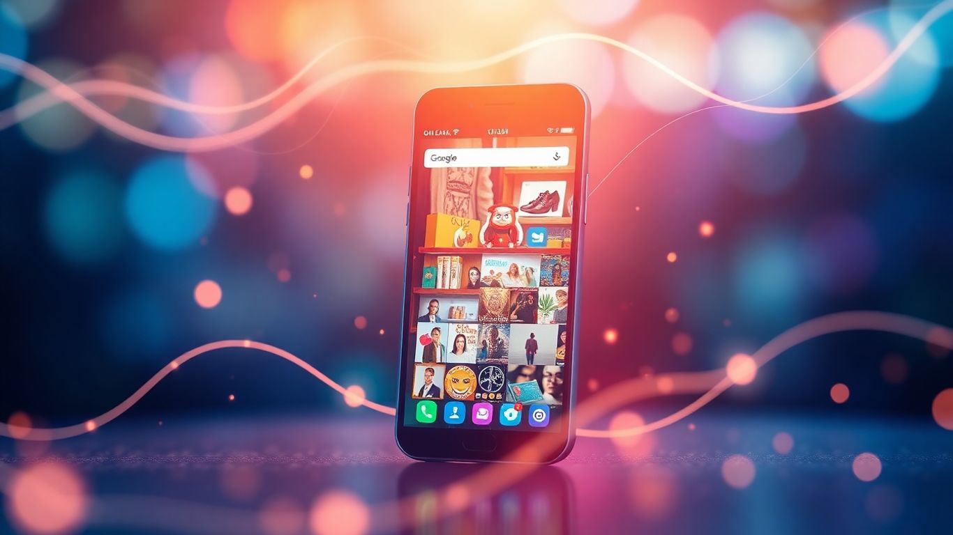 Social commerce marketplace on a smartphone screen.