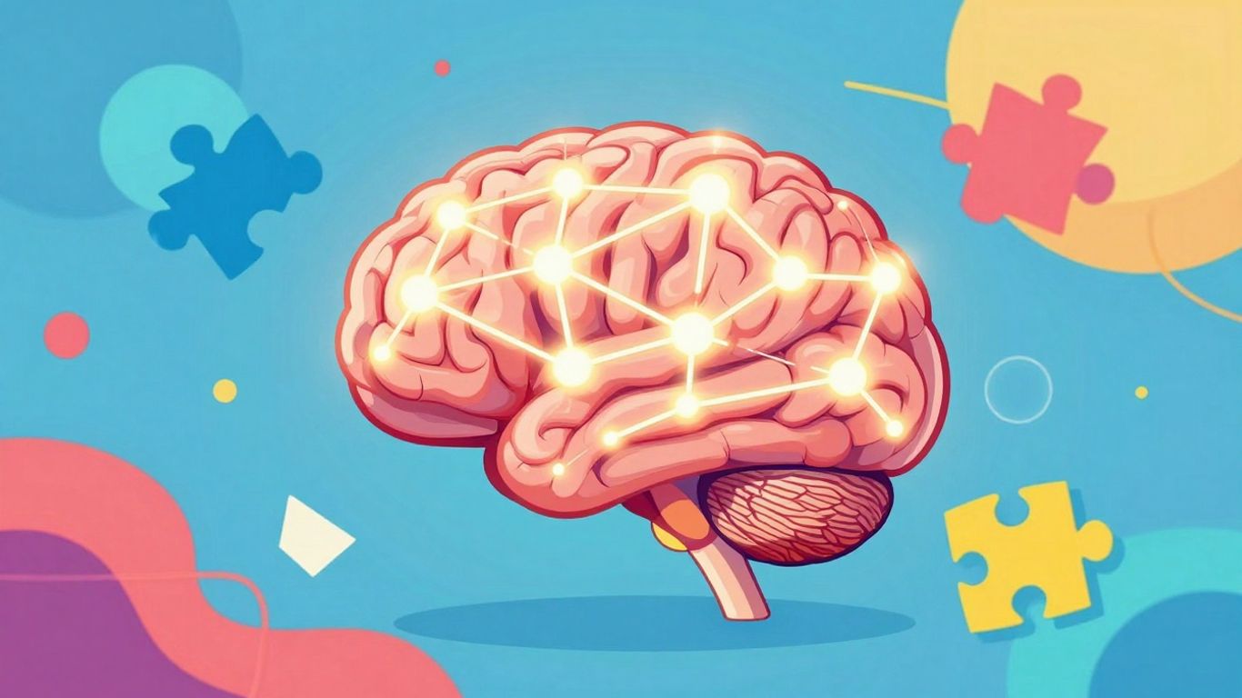 Brain with game elements, fun math experience