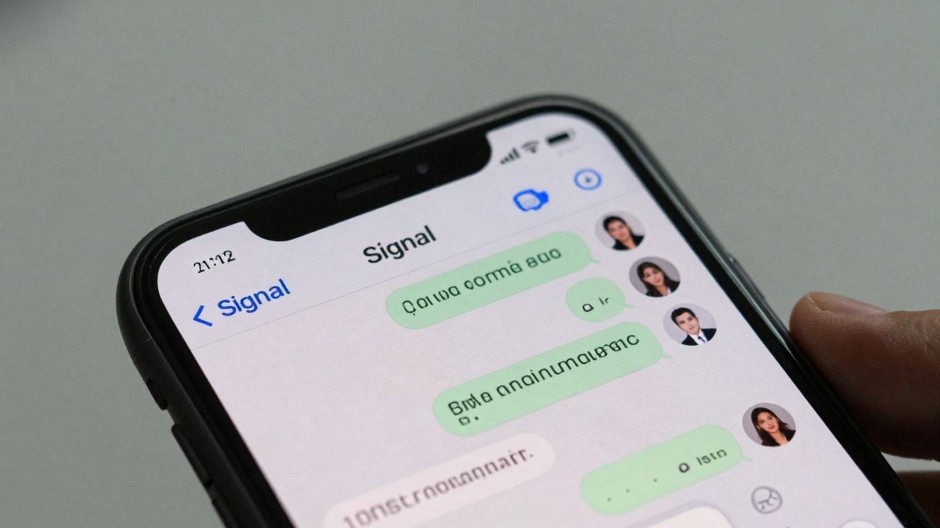Signal app interface on a smartphone screen.