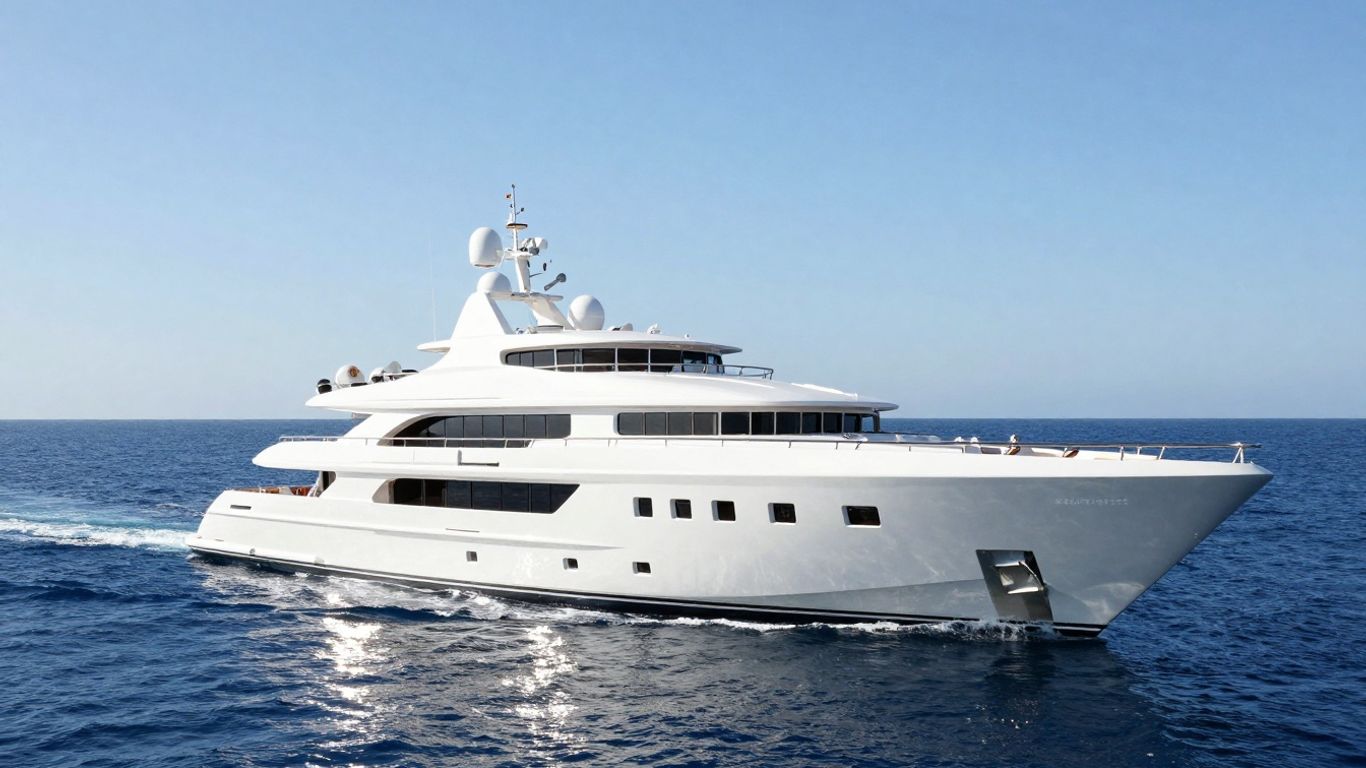 Seafair mega yacht on the ocean