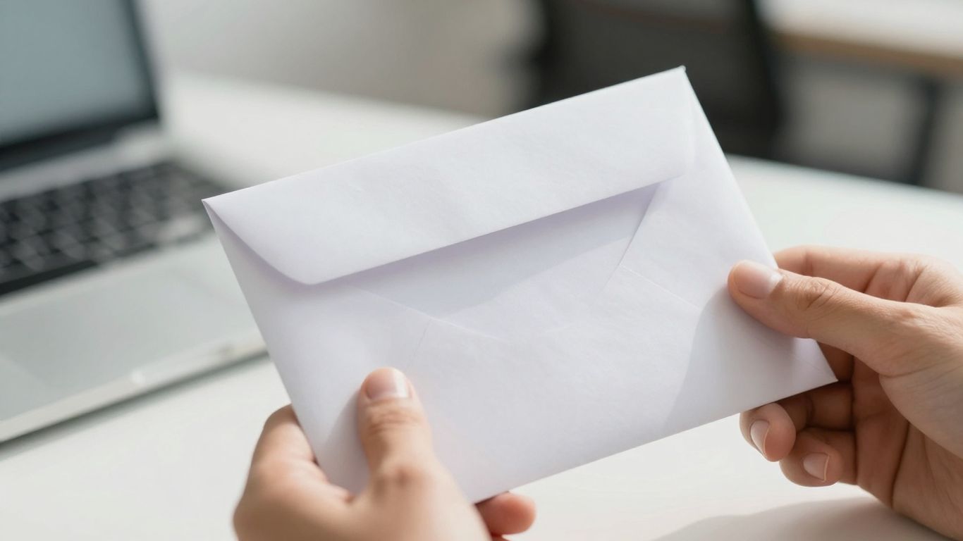Sollicitatiebrief in een envelop