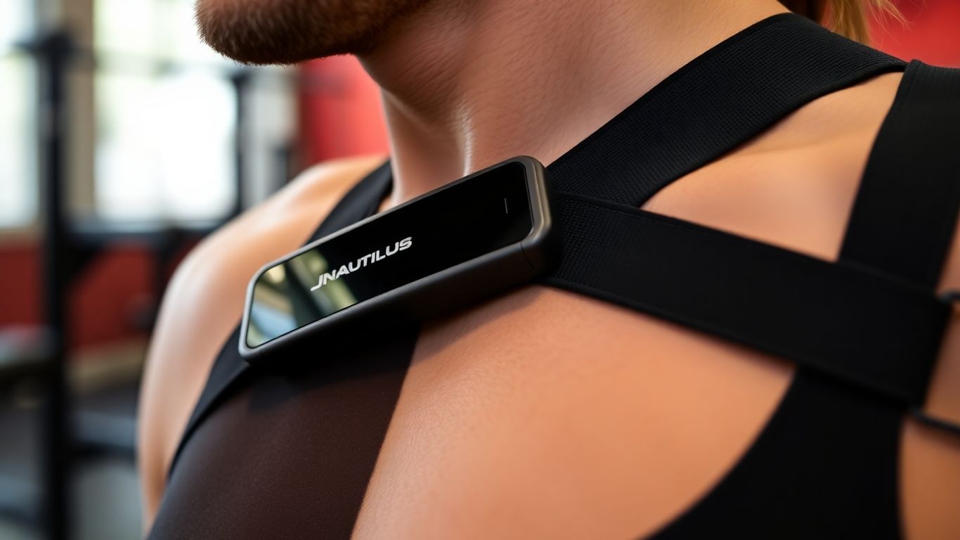Nautilus chest strap heart rate monitor for cross training.