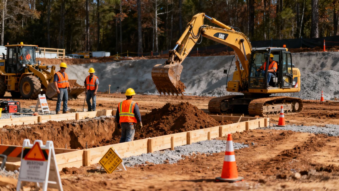 North Georgia contractors performing safe excavation work.