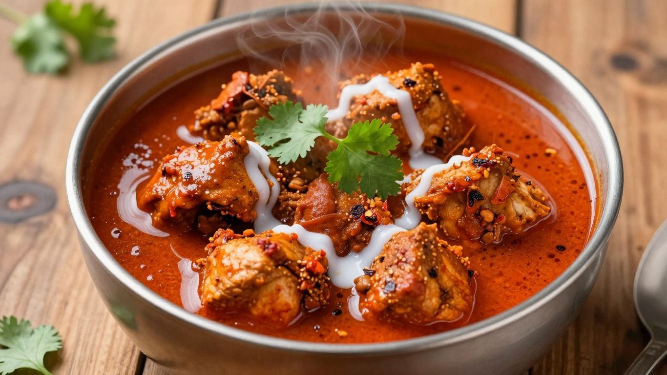Authentic Mangalorean chicken curry in a bowl