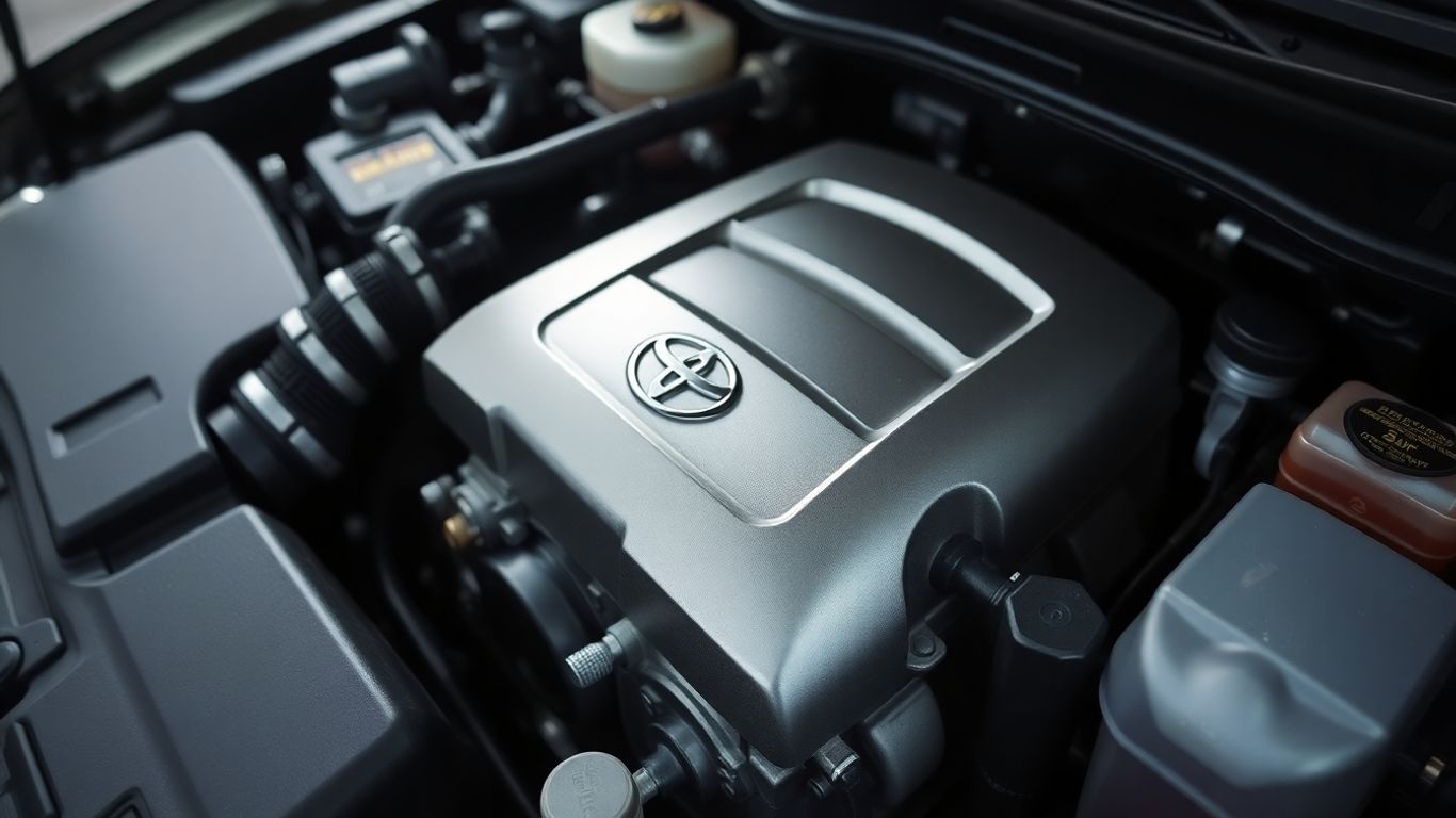 Toyota Corolla Ascent Sport engine bay close-up.