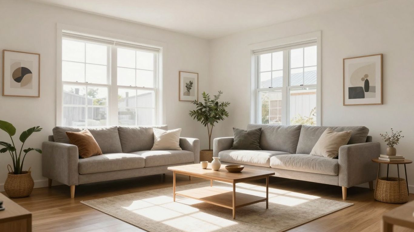 Modern Airbnb living room interior design