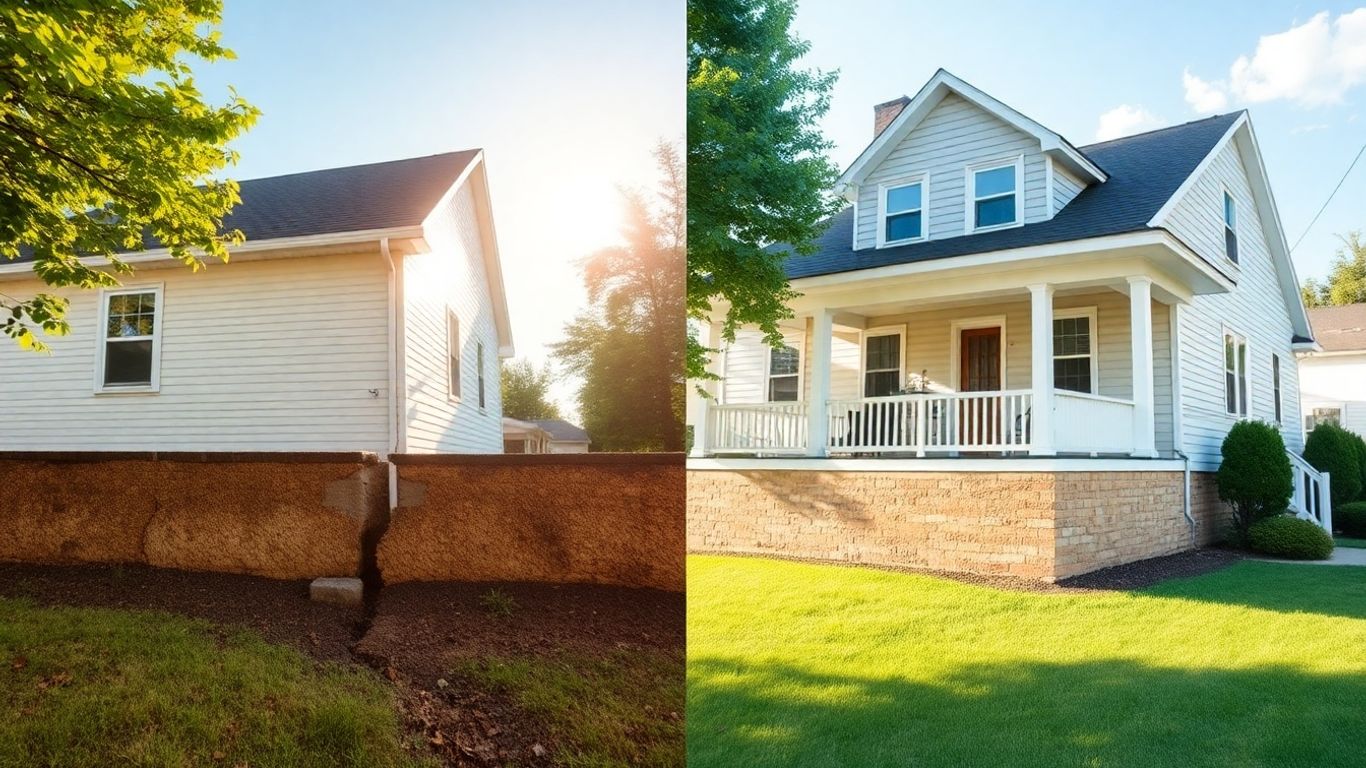 House foundation repair protecting home value.