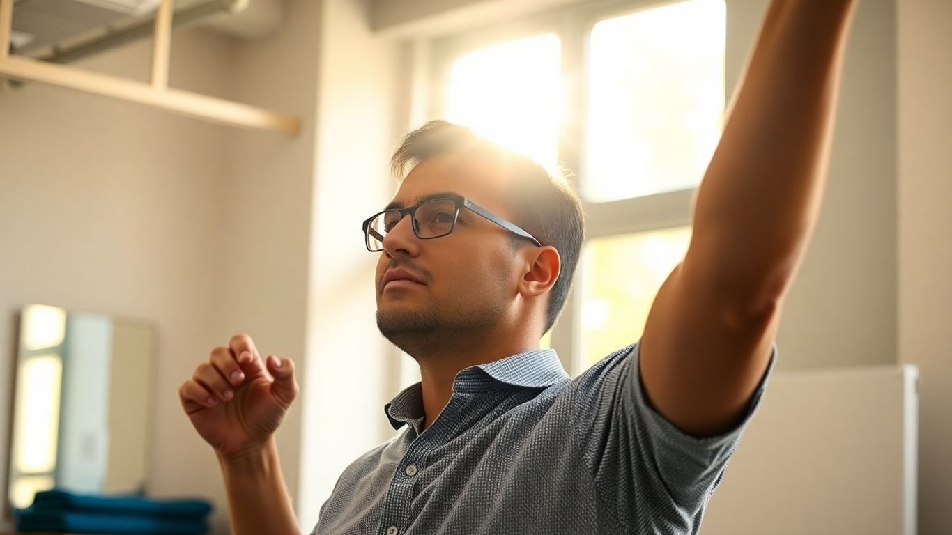 Pessoa se recuperando para voltar ao trabalho.