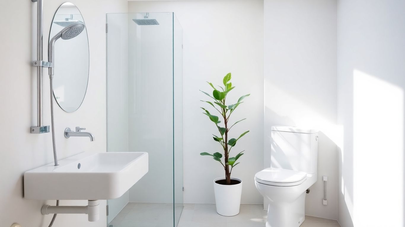 Modern bathroom with water-saving fixtures
