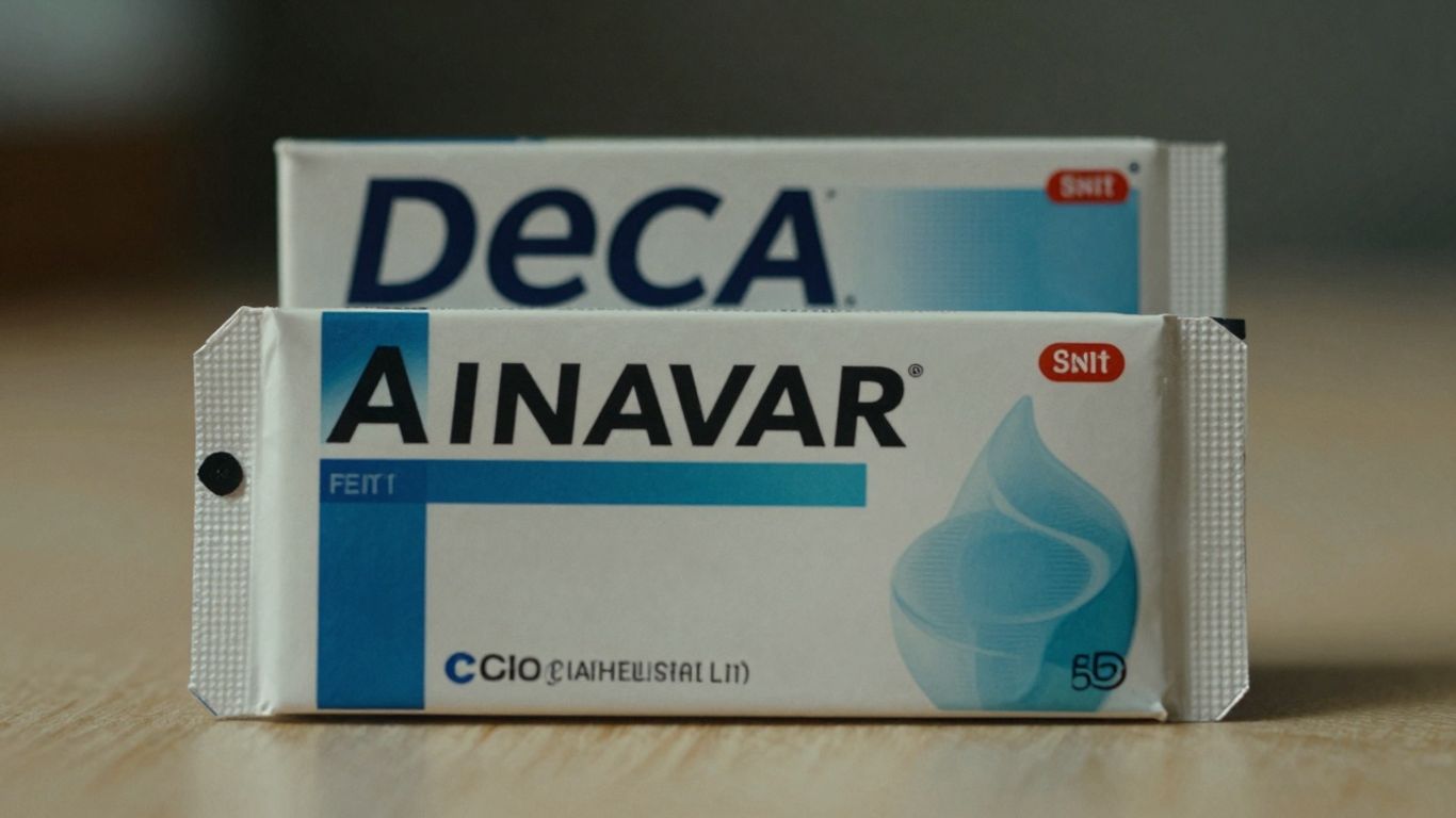 Anavar and Deca pharmaceutical packaging comparison.