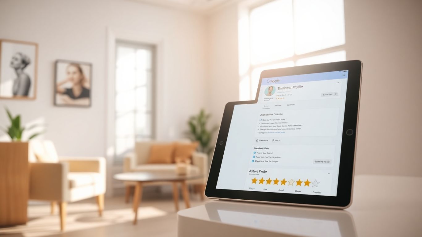 Google Business Profile stars and reviews for aesthetic clinics.
