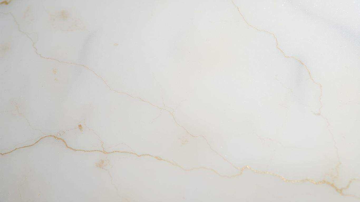 Polished white onyx with subtle grey and gold veins.