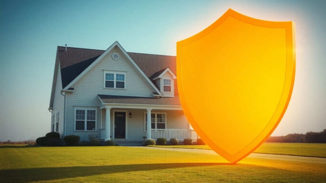 Casa protegida por un escudo brillante.