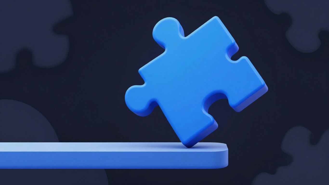 Bloxorz game block tilting on a narrow platform.