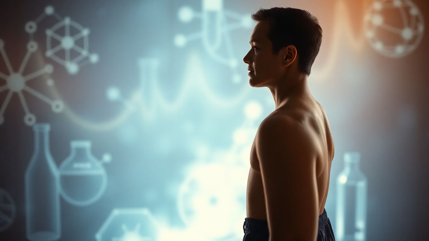 Pessoa saudável e em forma com brilho sutil.