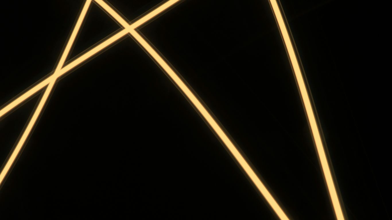 Abstract yellow lines on a black background