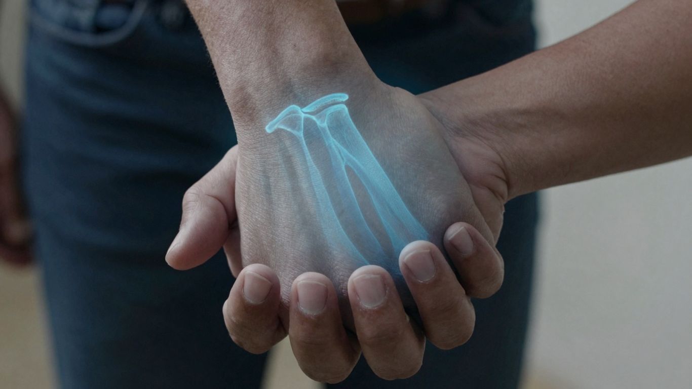 Hand with carpal tunnel pain highlighted.