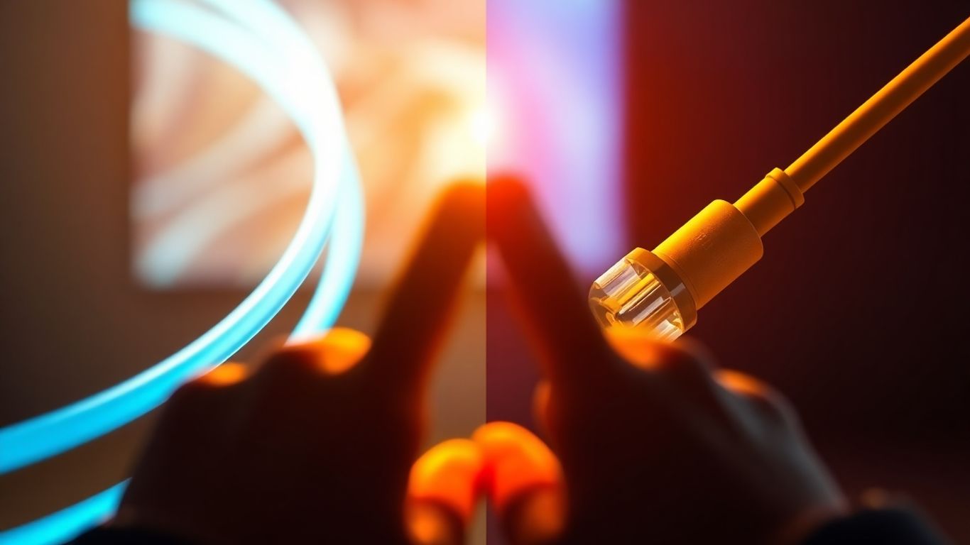 Fibra óptica contra cabo para gamers.