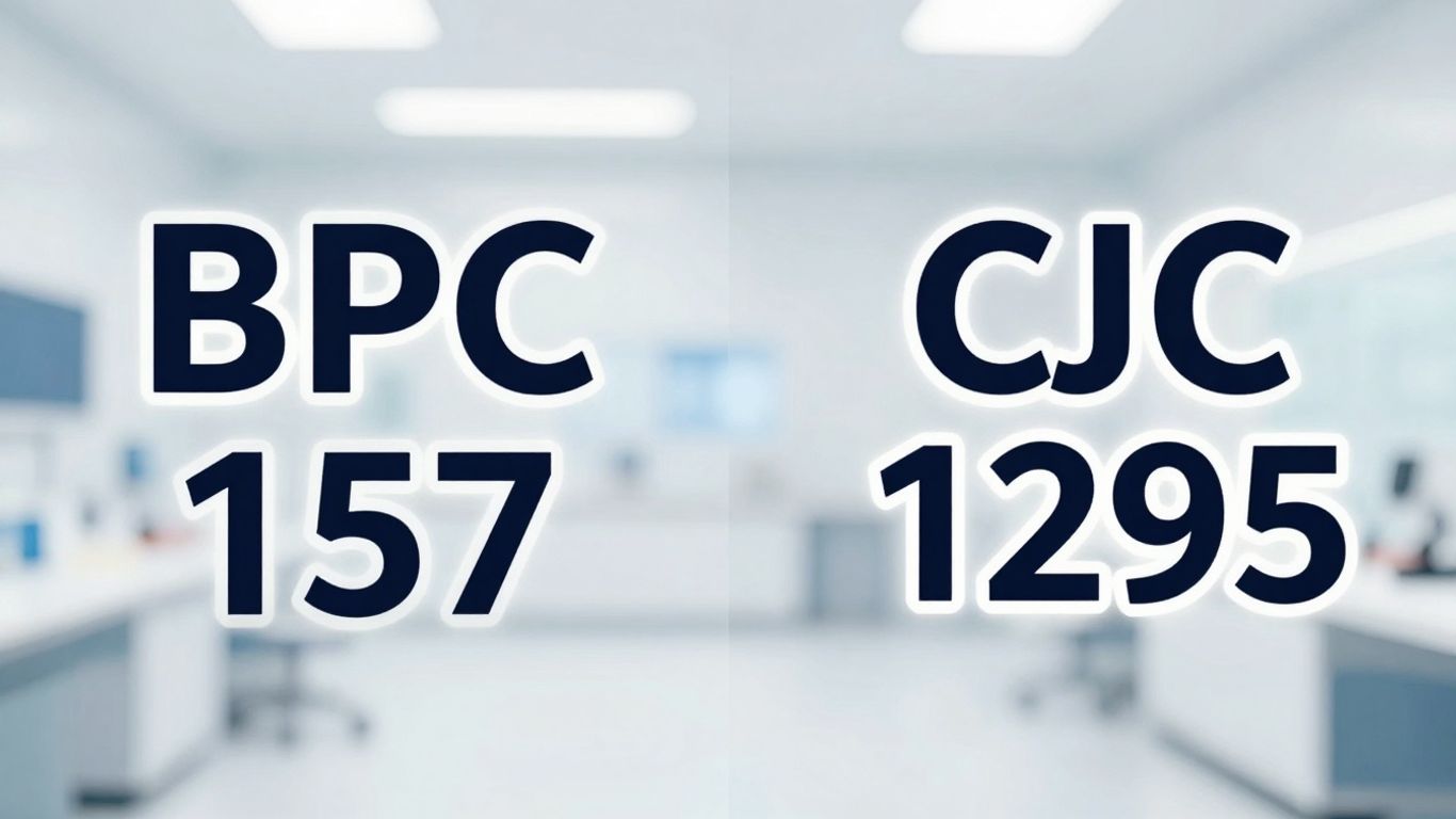 BPC 157 and CJC 1295 comparison visual.