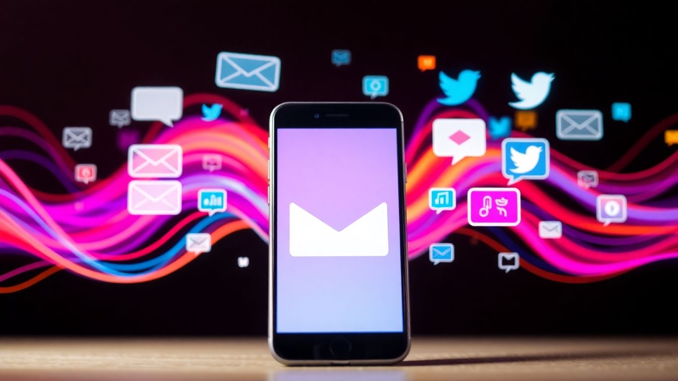 Email with SMS, push, and social media icons