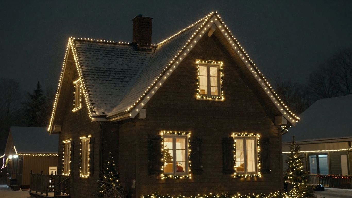 House decorated with bright Christmas lights in St. Peters.