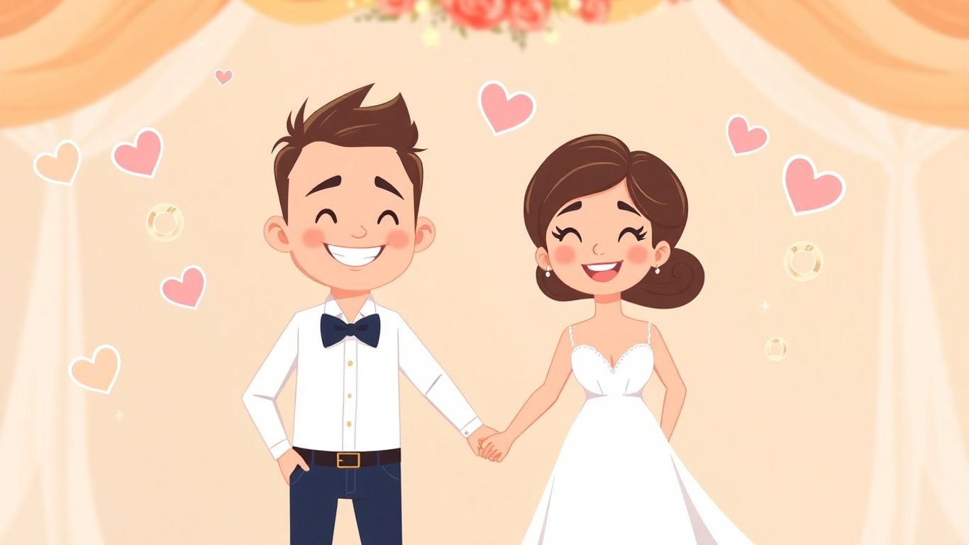 Couple celebrating wedding with loan approval