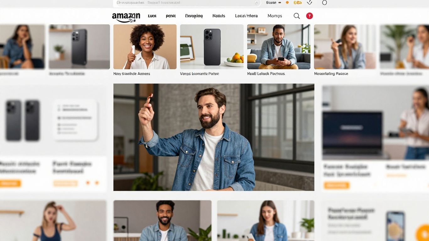 Amazon product page with rich media modules