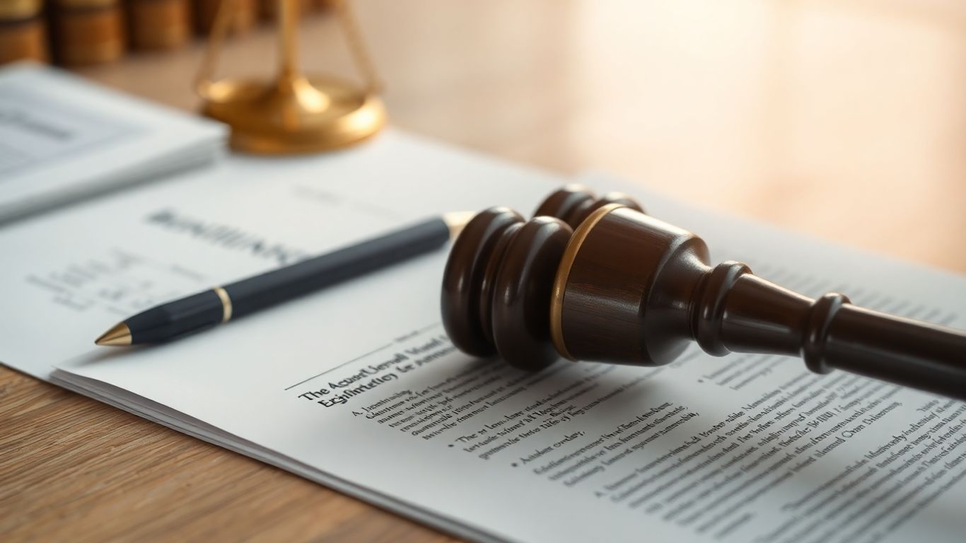 Gavel on legal document