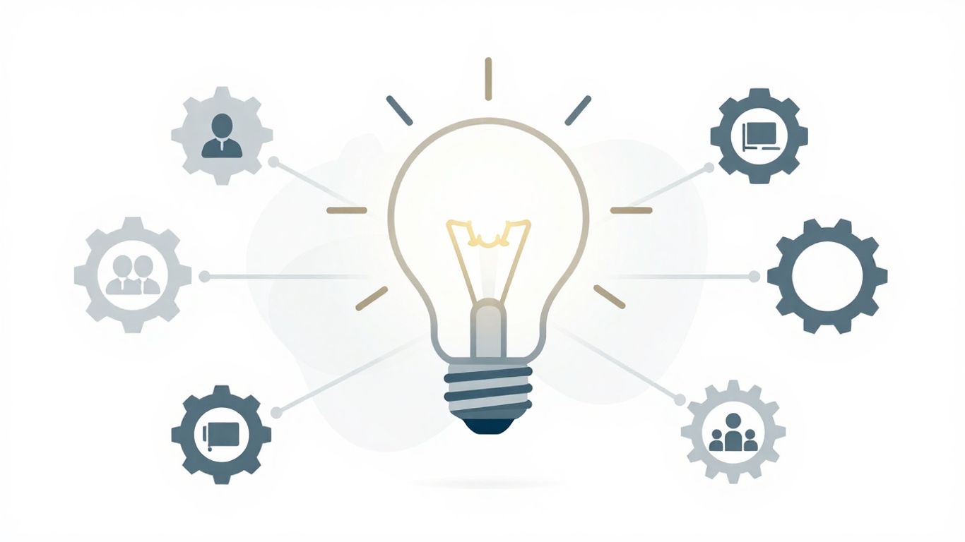 Infographic illustrating IT services and business connectivity.