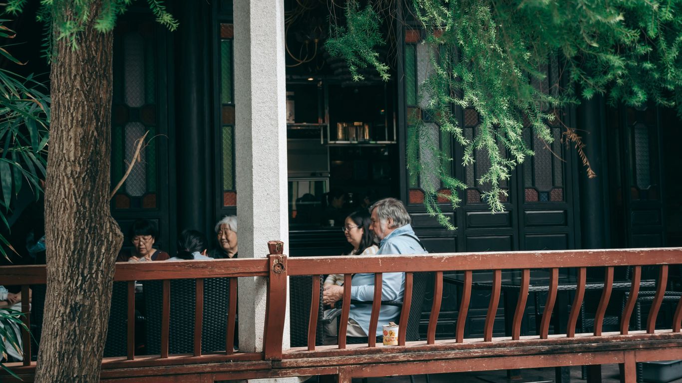group of people in restaurant