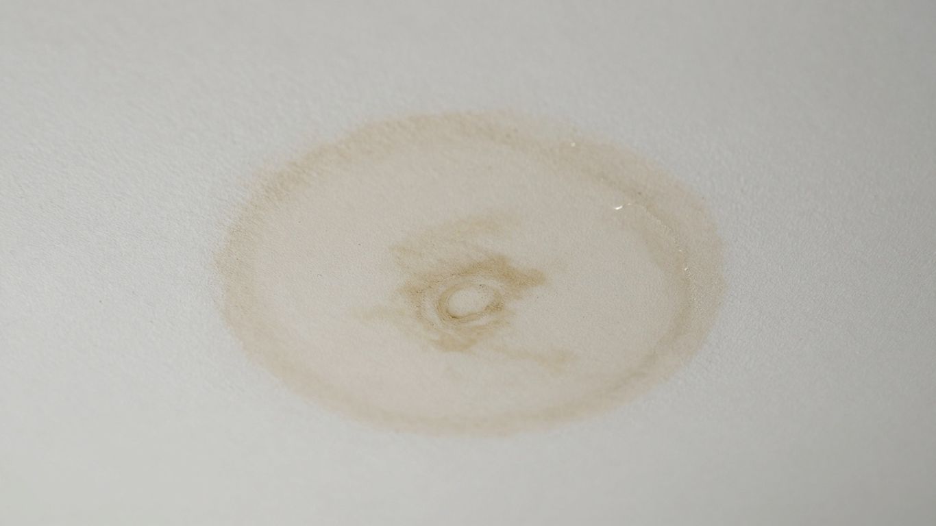 Water stain on a white ceiling