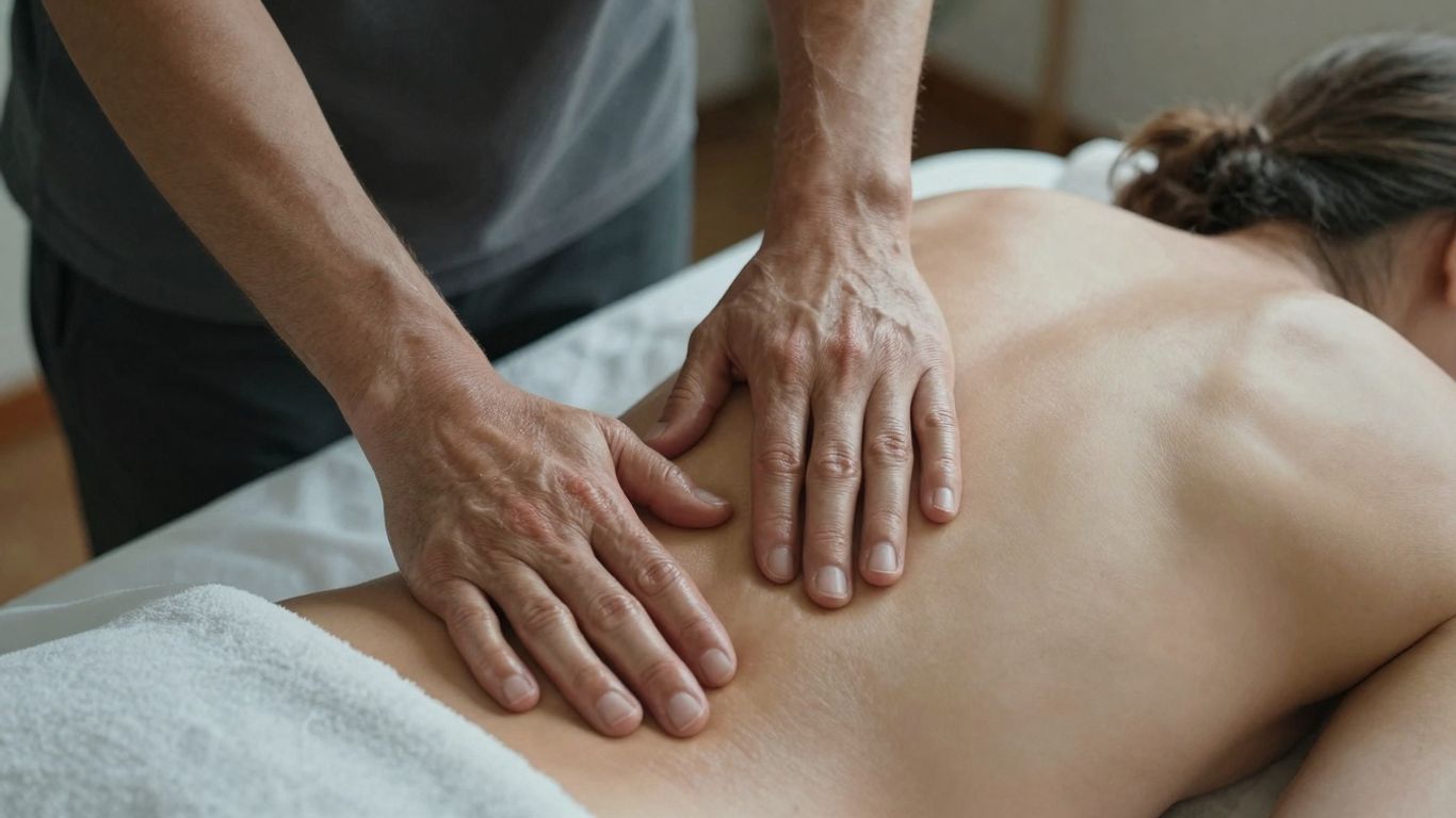 Advanced lumbar pain treatment with therapeutic massage.