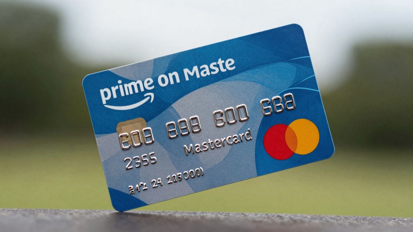 Cartão Amazon Prime Mastercard com logo da Amazon.