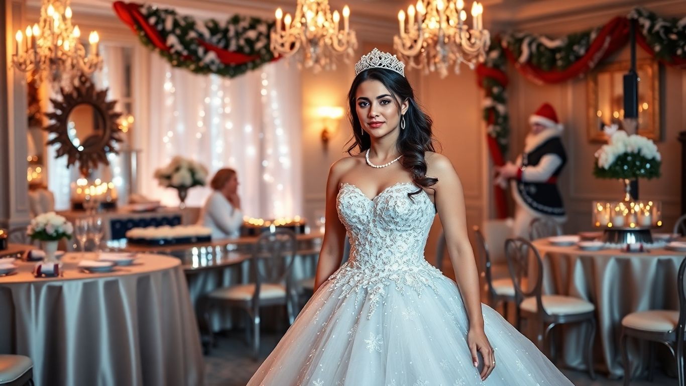 Glamorous winter quinceañera party inspiration