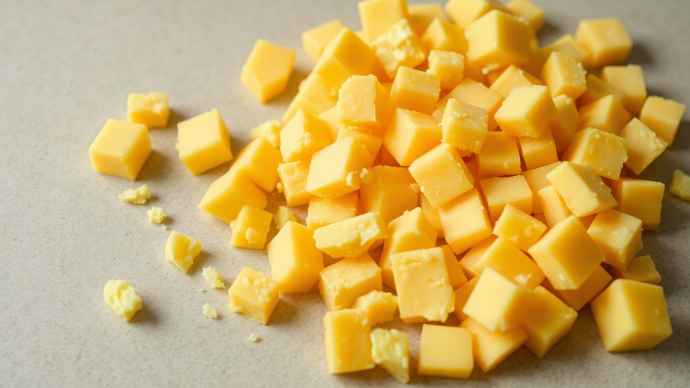 Dés de cheddar contaminés