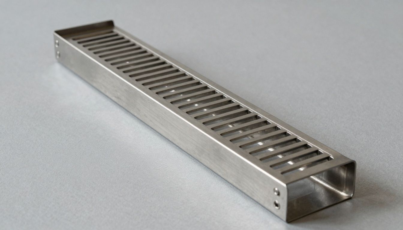 Australian manufacturing of stainless steel drainage channels with custom heel guard grates