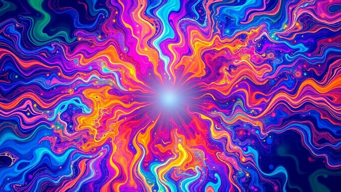 AI art generation with colorful abstract visuals