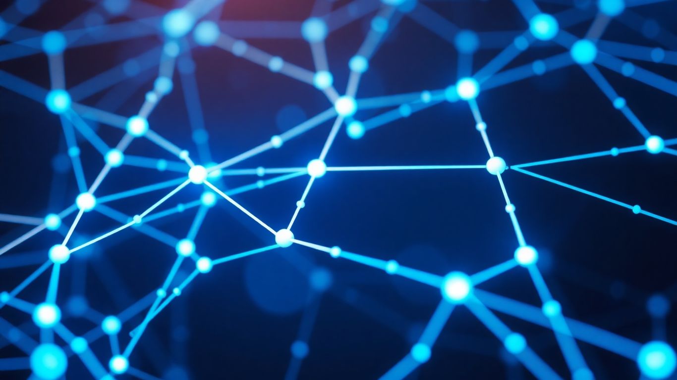 Interconnected digital pathways forming a network.