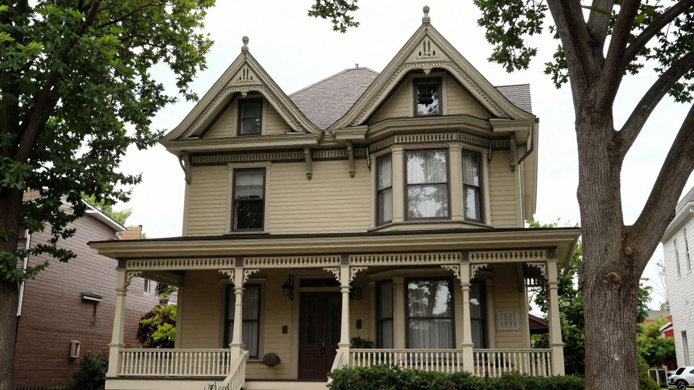 Historic Williamsville NY home with Victorian architecture and porch.