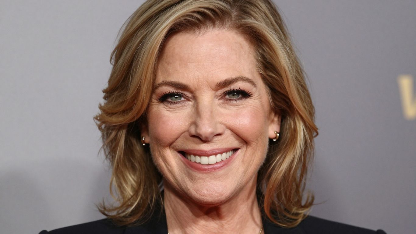 [Catherine O'Hara] smiling, elegant portrait.