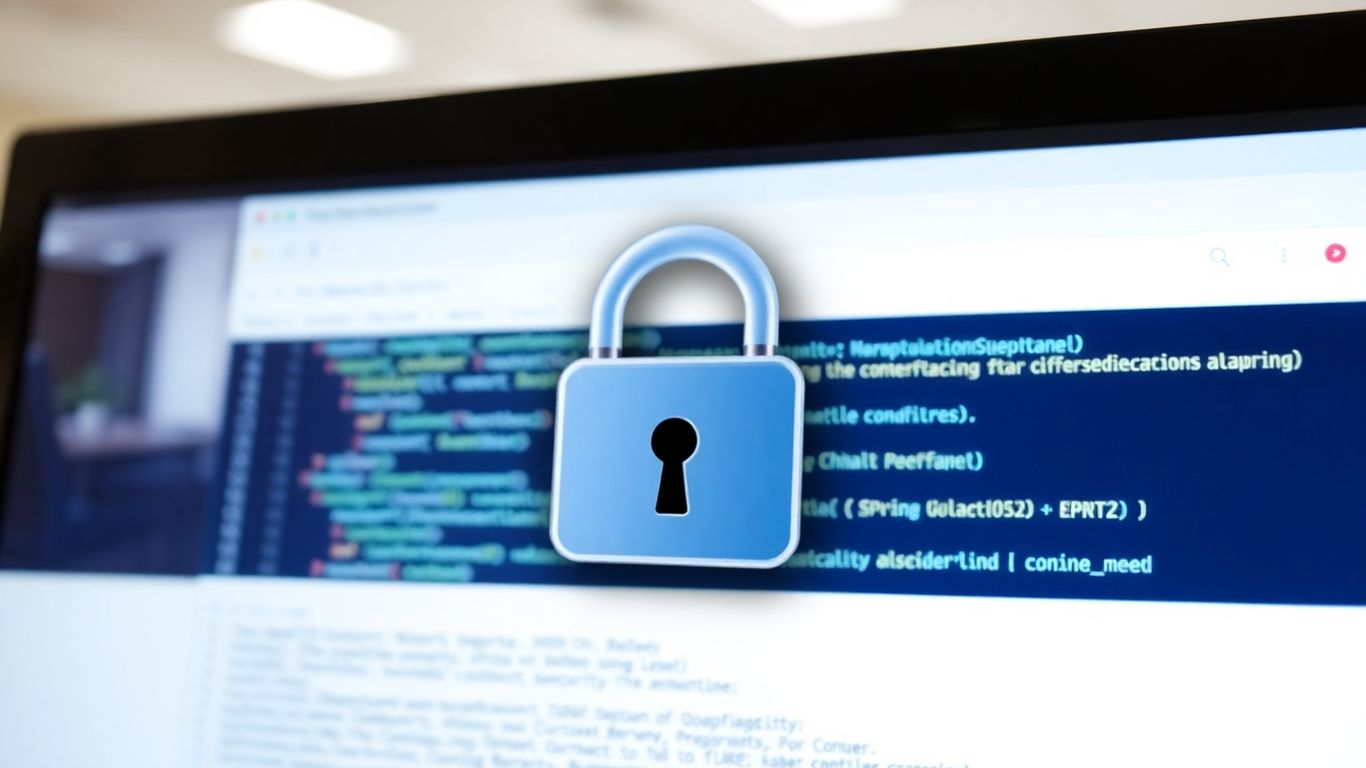 Icône de cadenas sur un écran d'ordinateur