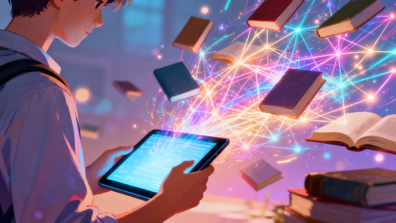 Student using technology for better knowledge retention.