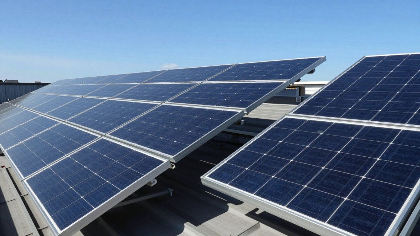 Panneaux solaires sur un toit, orientation et inclinaison.